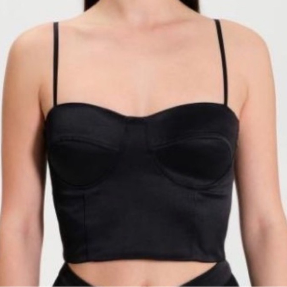 🅽🅴🆆 Jason Wu black satin corset bustier, size small